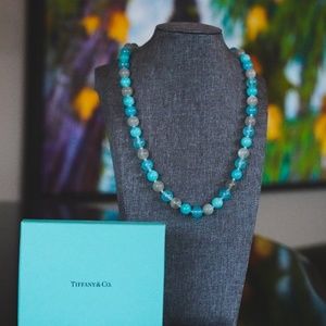 Tiffany & Co. Amazonite, Moonstone, and Chalcedony Necklace (37 Inches)!